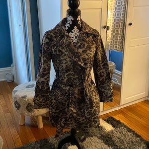 Talbots Collection Animal Print Rain
Coat Size 2